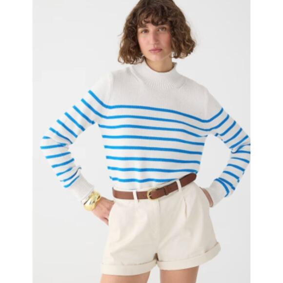 J. Crew Heritage Roll Neck Stripe Sweater Small - Picture 1 of 8